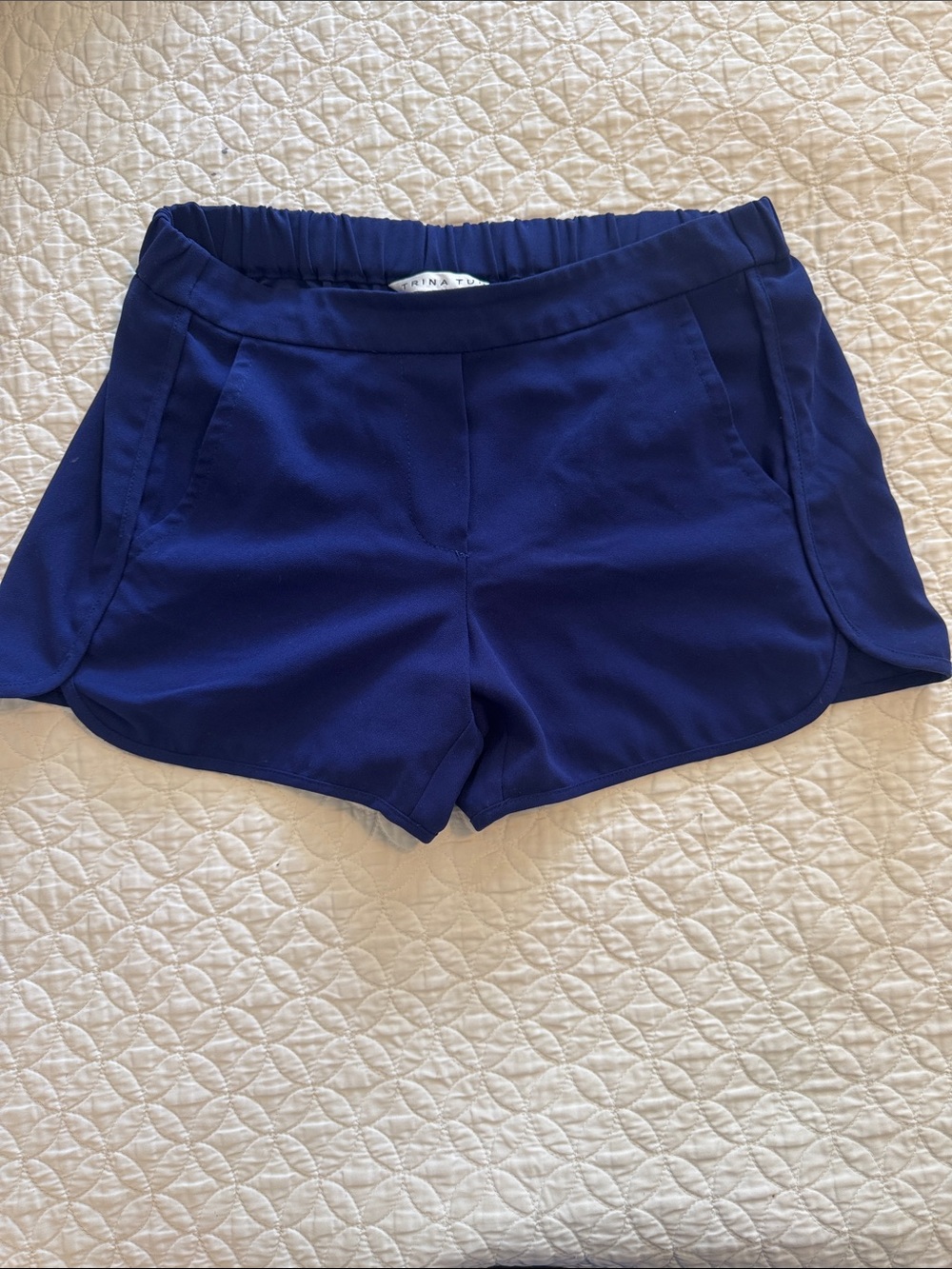 Trina Turk Royal Blue Athletic Shorts with Elastic Waist